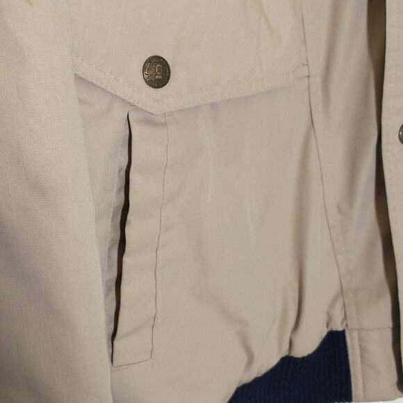 Coleman Outdoors Jacket Men's Sz XL Tan Navy Insulated Utility Full Zip Pockets - Picture 4 of 8